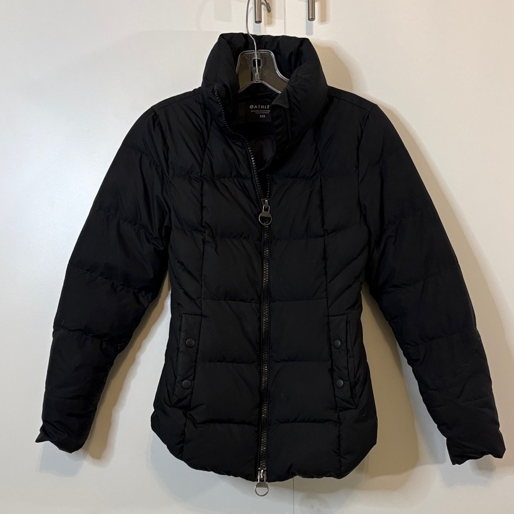 Athleta Black Quilted Puffer Jacket